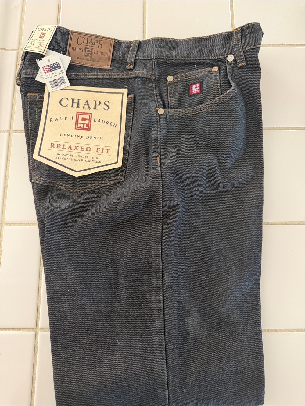 Ralph Lauren Chaps relaxed fit Black/chino rinse size 34/32 🐈‍⬛